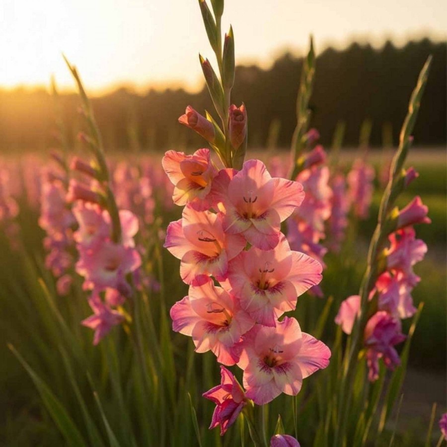 Pachet 10 Bulbi Gladiola Communis Byzantinus – Roz