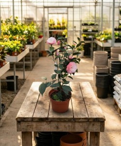 Camelia Japonica Roz 50-80 cm (Ghiveci) Camelia Japonica Roz 50-80 cm (Ghiveci)
